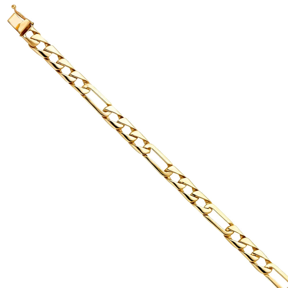 14k Yellow Gold Figaro Link Bracelet - 8" | Elegant 14KY Gold Chain Bracelets for Men and Women | Weight 11.6 | Men’s Jewelry for Gift