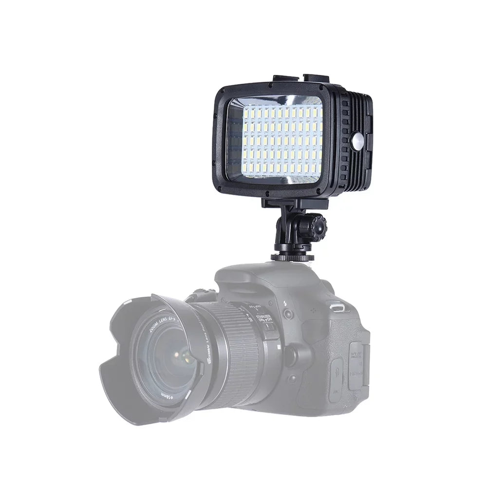 Andoer Ultra Bright 1800LM 3 Modes Waterproof Underwater 40m 5500K 60pcs  Diving Fill-in  Video Studio Photo  for GoPro Hero 10  Yi SJCAM Action Cam & for DSLR  w/ Hot Shoe Mount + 3 * Filte