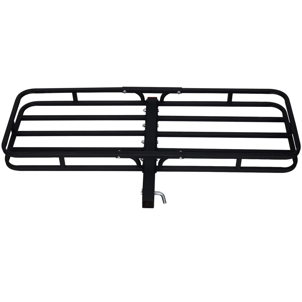Hitch Mount Cargo Carrier, Rear Steel Cargo Rack Luggage Basket Rack with 2" Hitch Receiver for RV's, Trucks, SUV's, Vans, Cars - 500-lb Load Capacity, Black