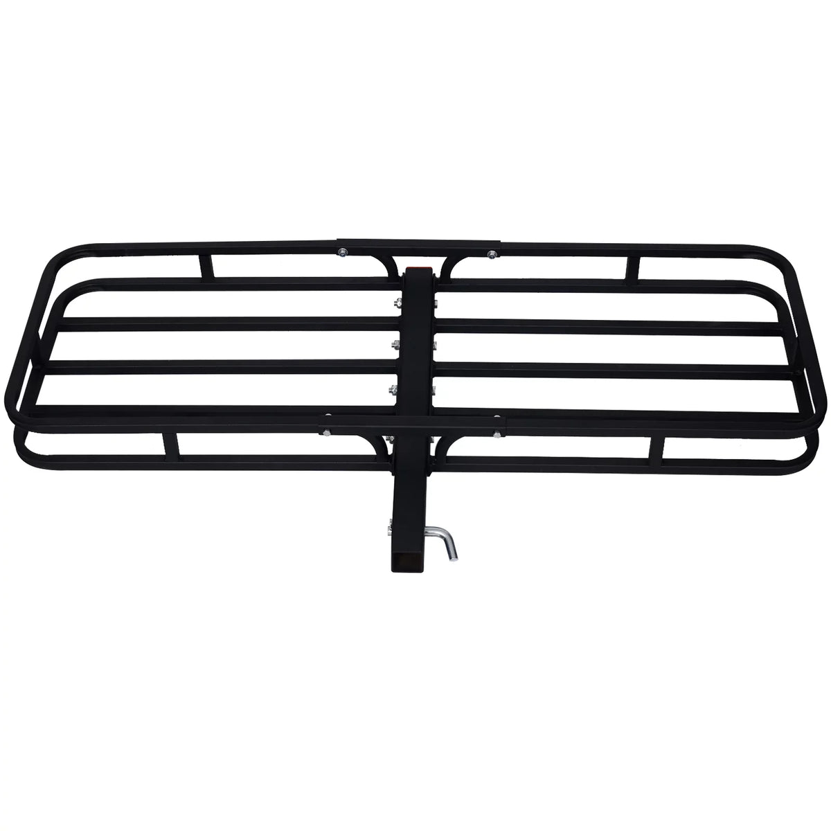 Hitch Mount Cargo Carrier, Rear Steel Cargo Rack Luggage Basket Rack with 2" Hitch Receiver for RV's, Trucks, SUV's, Vans, Cars - 500-lb Load Capacity, Black