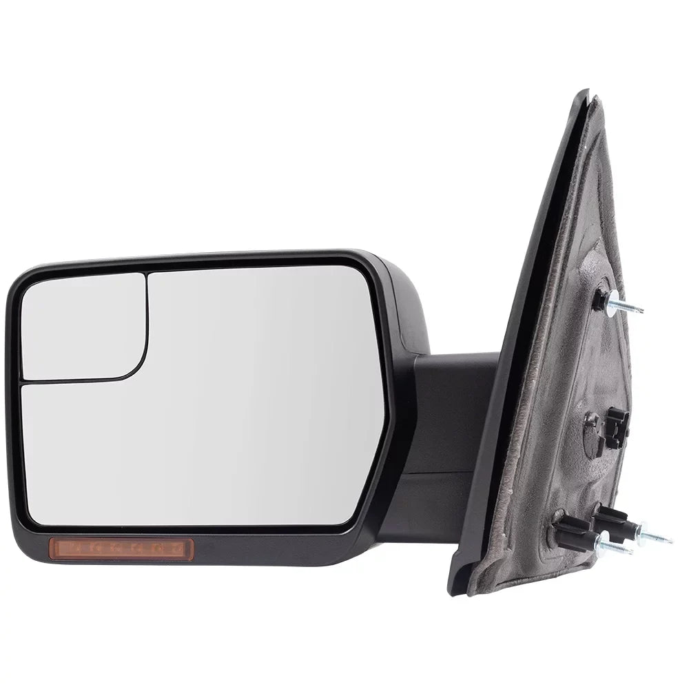 Brock Drivers Power Side View Mirror Heated Signal Reflector Spotter Glass fits 09-14  F-150 Pickup Truck replaces BL3Z17683CA FO1320407