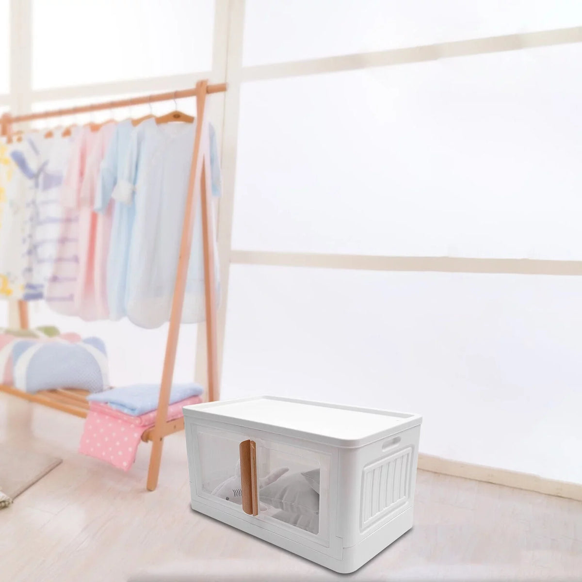 Collapsible Storage Box Stackable Closet Organizer Plastic Car Organizer Dorm