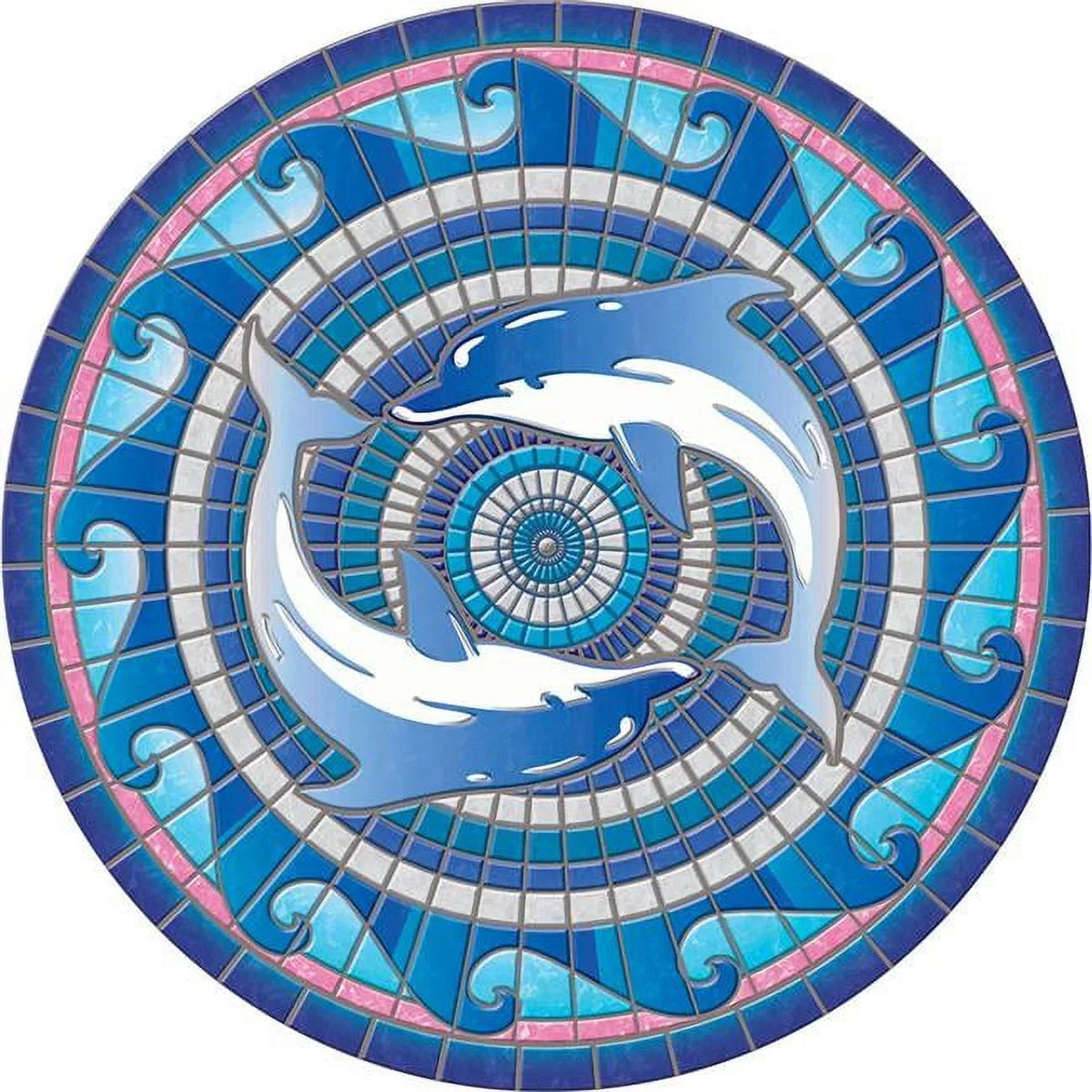 Swimming Dolphins Poolsaic 59 inches 67B00-00049