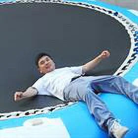DENEST 17-ft Inflatable liquid Trampoline Swimming Pool Lake Bounce Floating Island moisture Sport Blue Max Capacity 400kg/ 880lbs