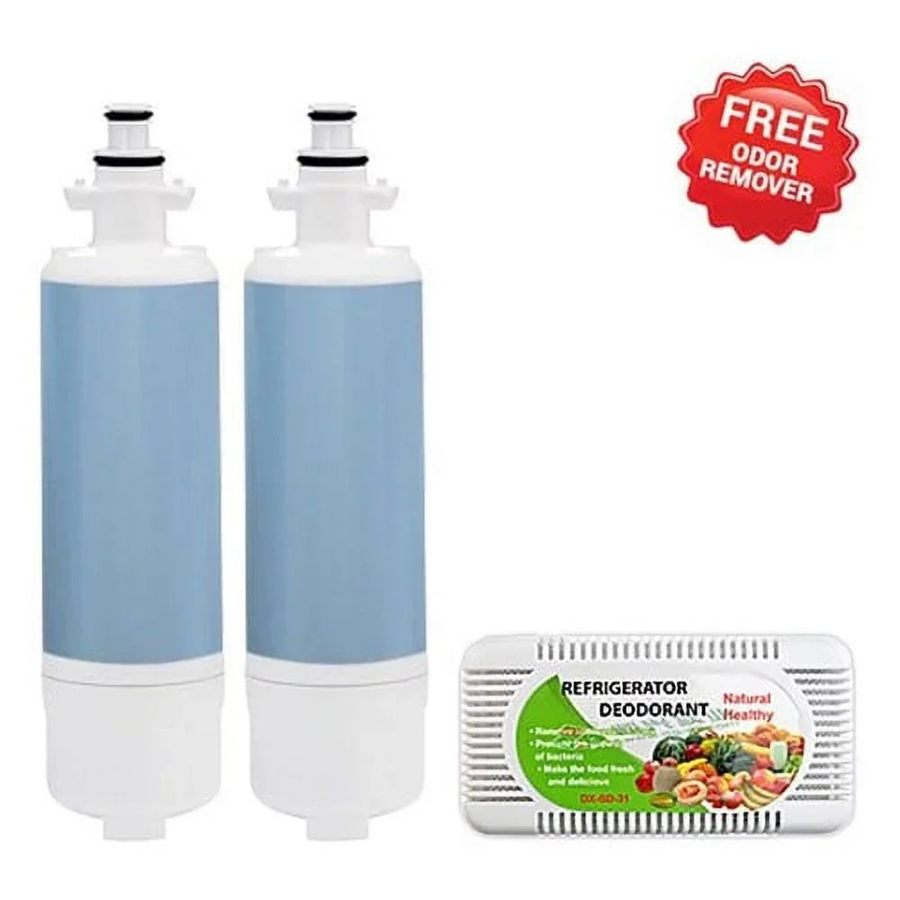 Replacement liquid Filter for  LFXS29626B / LFXS29626S / LFXS29626W / LFXS29766S Refrigerators (2 Pack)