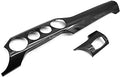 Cobra-Tek Real Dry Carbon Fiber Dashboard suitable with Mustang S550 2015-2022 2 pieces Center Dash Trim (4 holes) - Gloss Black