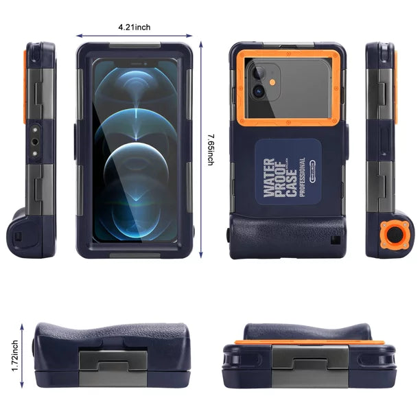 UrbanX Professional [15m/50ft] Swimming Diving Surfing Snorkeling Photo Video Waterproof Protective Case Underwater Housing for Tecno Camon 17 And all Phones Up to 6.9 Inch LCD with Lanyard