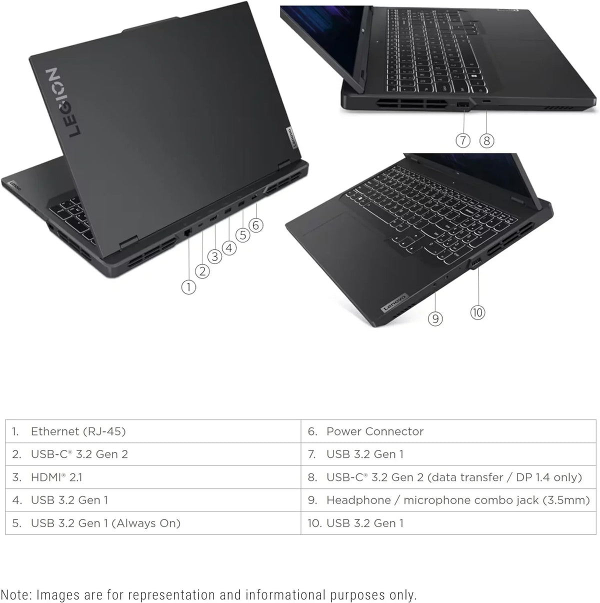 Legion Pro 5i Gaming Laptop, 13th Gen  Core i7-13700HX, 64 GB DDR5 Ram, 2 TB PCIe SSD, 16" WQXGA(2560x1600), Nvidia Geforce RTX 4060, Windows 11 Home