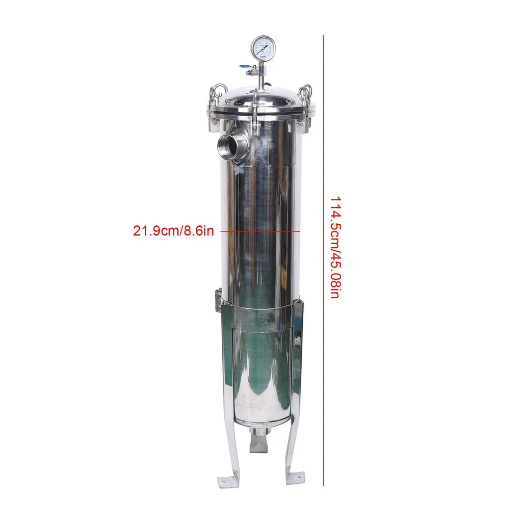 2" 150PSI Bag Filter Housing Pressure Fluid Filter Industrial Stainless Steel Filter