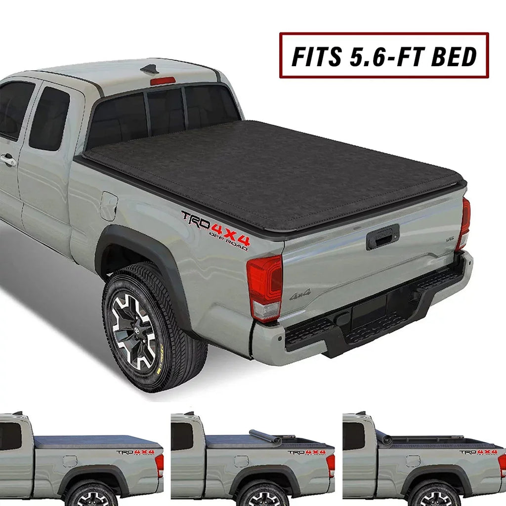 Kikito Vinyl Soft Roll-Up Tonneau protector Truck Bed for 2022-2024 Tundra 5.6FT (66.7") Bed w/o Trail Edition (for Models Without The Deck Rail System)