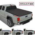Kikito Vinyl Soft Roll-Up Tonneau protector Truck Bed for 2022-2024 Tundra 5.6FT (66.7") Bed w/o Trail Edition (for Models Without The Deck Rail System)