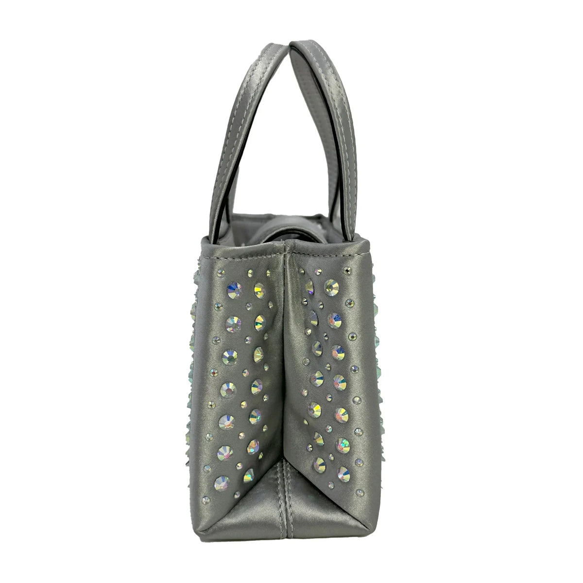 Kate Spade Sam Icon Crystal Embellished Fabric Mini Tote - Platinum Grey