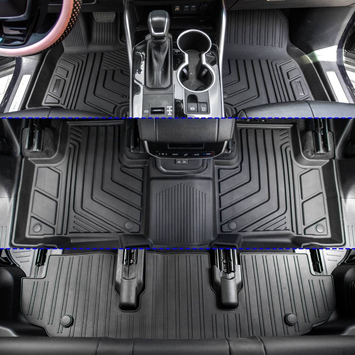Fit 2020-2024  Highlander Floor Mats Trunk Mat Cargo Liner 2023 7 Seats Highlander Accessories