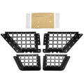 Unique Bargains 1Set Rear Door Net Pocket Storage Box Organizer Tray for  Bronco 2021 Metal Black