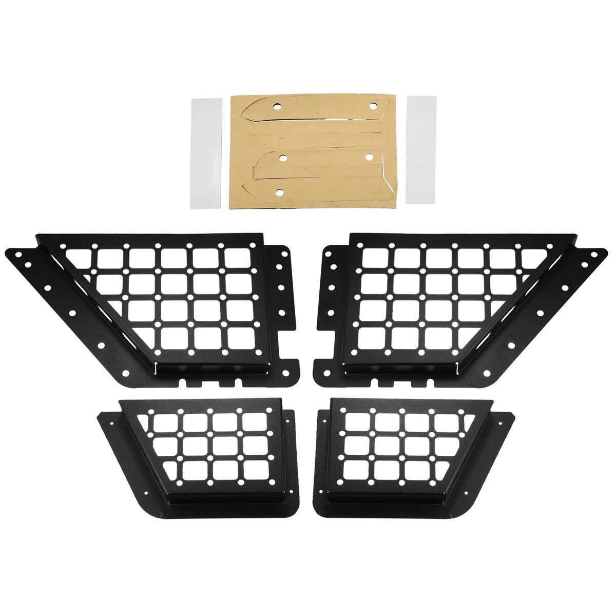 Unique Bargains 1Set Rear Door Net Pocket Storage Box Organizer Tray for  Bronco 2021 Metal Black