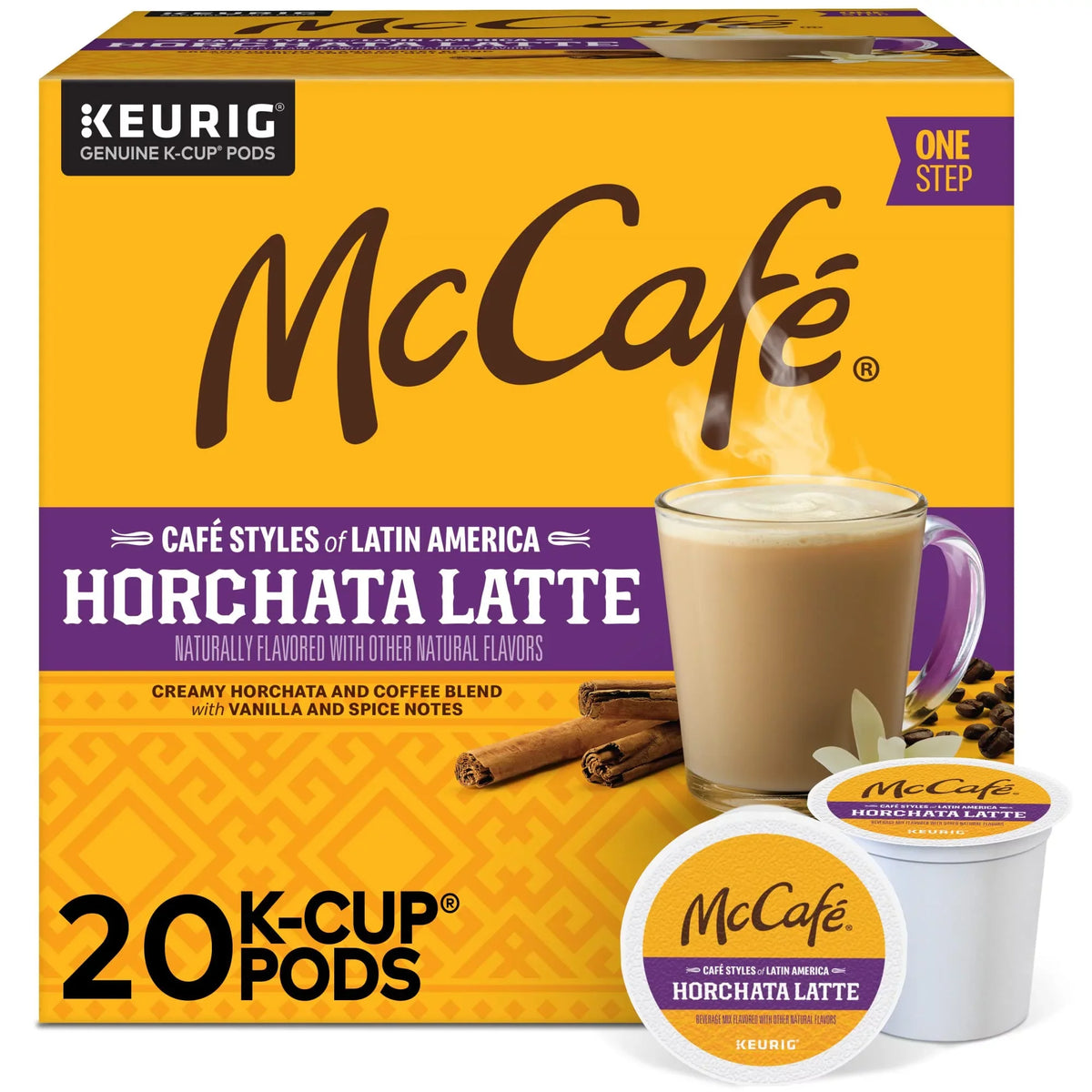 Mccafé Café Styles Of Latin America Horchata Latte, Keurig Single Serve K-Cup Coffee Pods, 20 Count