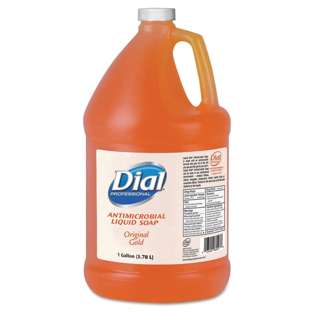 Dial Professional 88047Ct Liquid Soap Refill, Antibacterial, 1 Gallon, 4/Ct Orig Gold