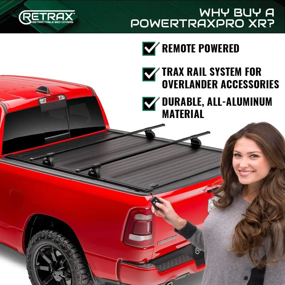 Retrax By Realtruck PowertraPRO XR Retractable Truck Bed Tonneau shield | T-90860 | matching With Select 2022-2023  Tundra w/o Deck Rail System 5' 7" Bed (66.7")