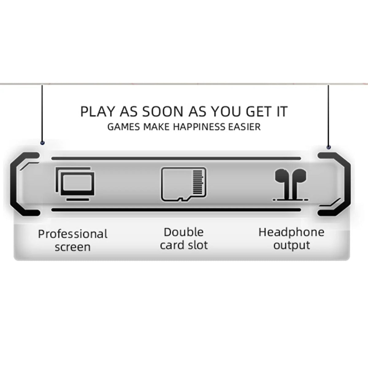 Open Source Game Console with Rechargeable Battery & Long Endurance for Extended Playtime