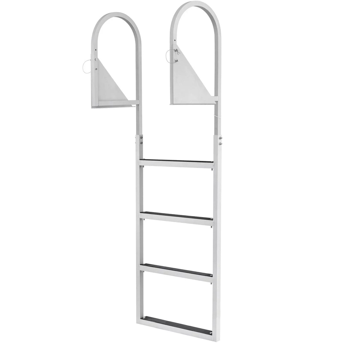 VEVOR Dock Ladder, Flip-Up 4-Step Aluminum Alloy Pontoon vessel Ladder for Ship, Lake, Pool