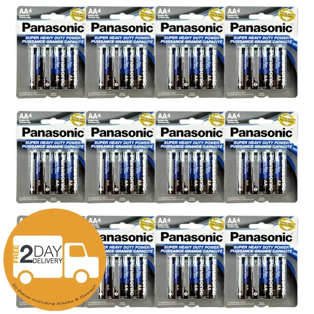 48 PCS  AA Batteries Super Heavy Duty Power Carbon Zinc Double A Battery 1.5v