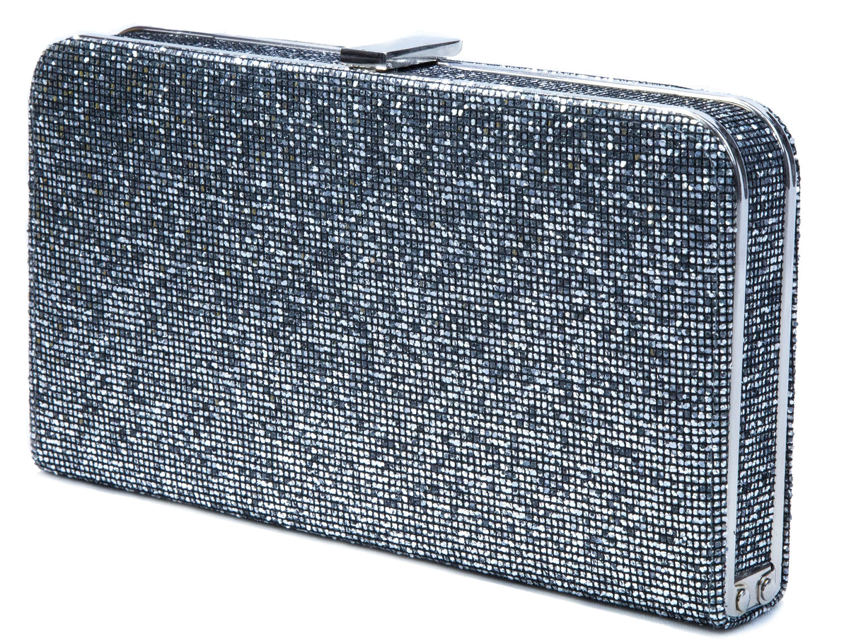 Lady Couture Glitz Rectangle Glitter Bag, Silver