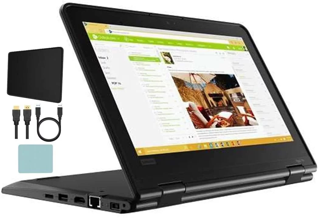 ThinkPad Yoga 11E 2-in-1 HD Touchscreen Laptop PC,  Celeron N4120 Processor, 4GB RAM, 128GB SSD, Webcam,Stereo Speakers, USB-C, HDMI, WiFi, Windows 10 Pro, Mazepoly Accessories