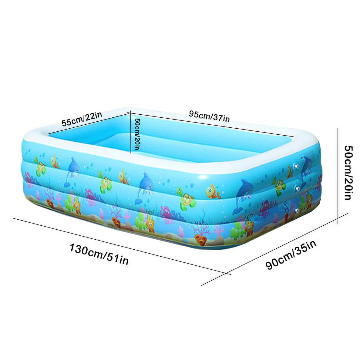 GoolRC Portable Swimming Pool Inflatable Swimming Pool Basin Kid Bathtub