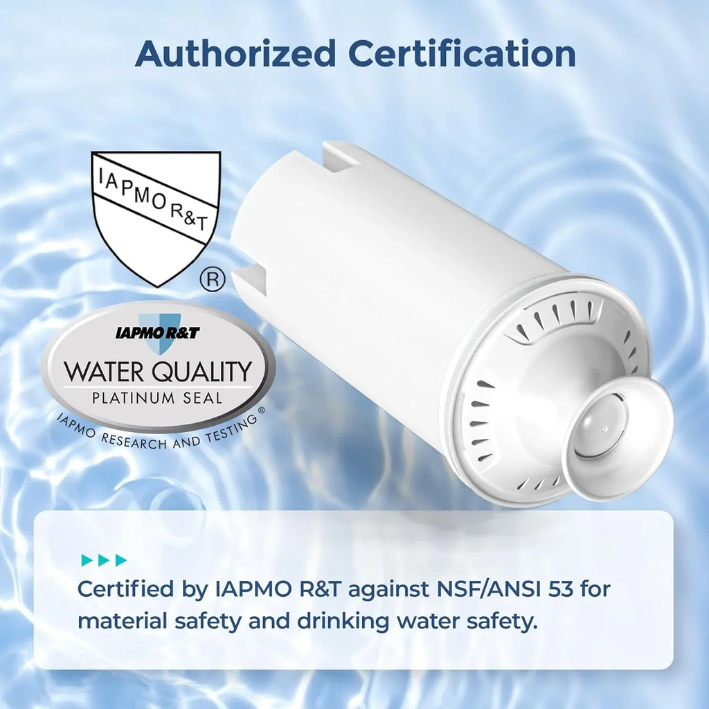 4-Pack Standard aqua Filter Replacements for Brita® moisture Pitchers and Dispensers, NSF Certified to Reduce Chlorine and Bad Taste, BPA free