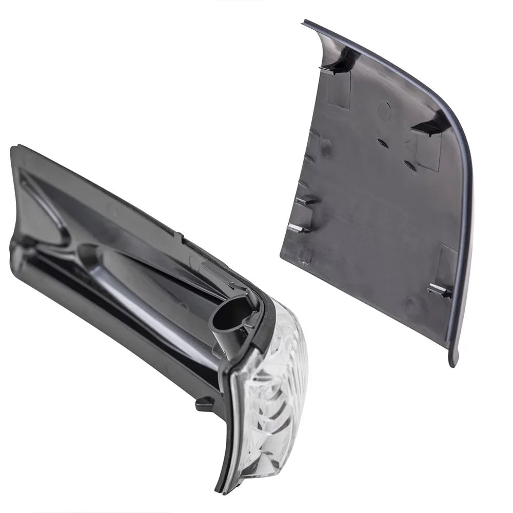 Brock Aftermarket Replacement Passenger Right Door Mirror protector Paint To Match Gray And Turn Signal Light Set suitable With 2015-2021 RAM Promaster City SLT/Tradesman SLT