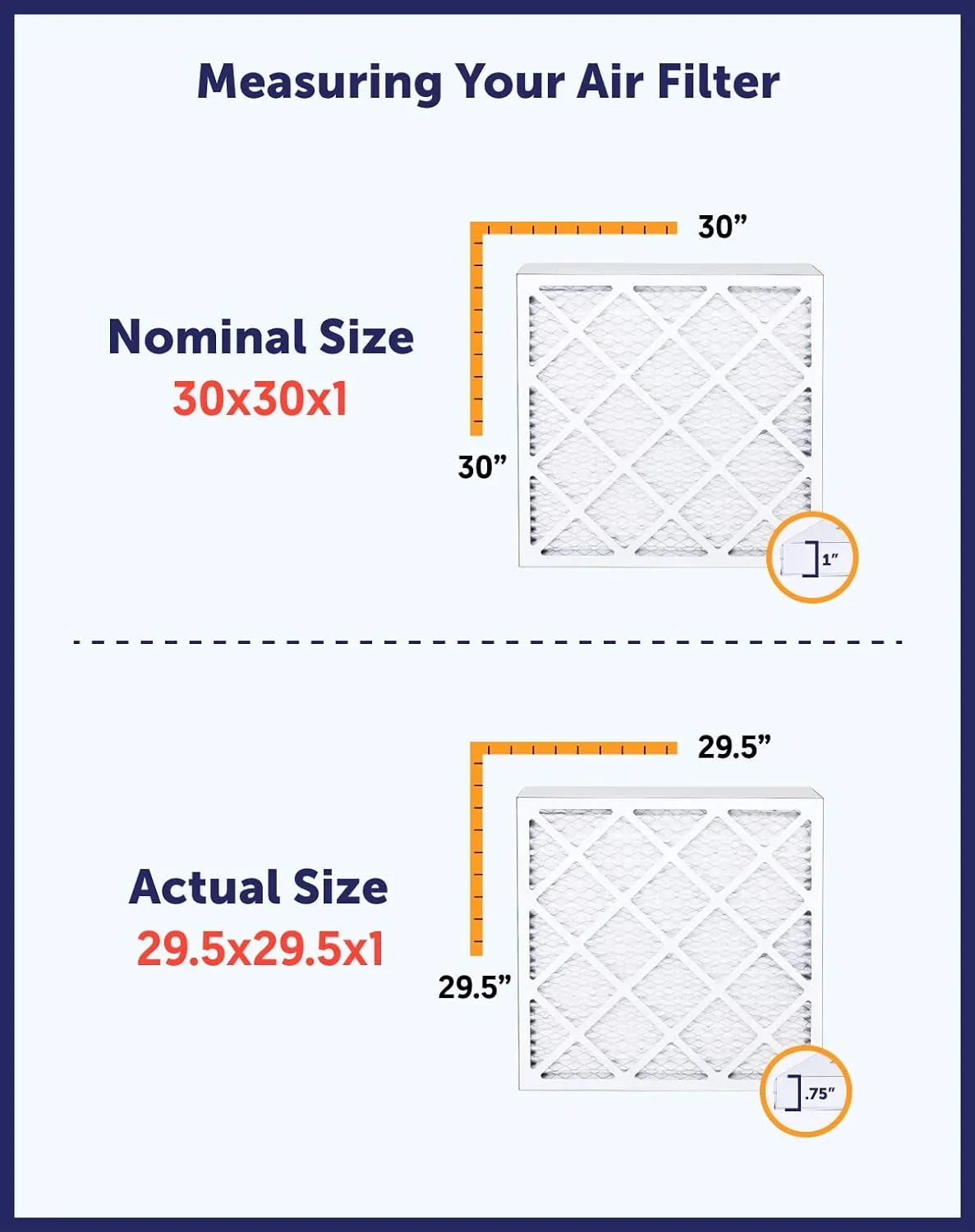 Filter King 17x43.5x1 Air Filter | 4-PACK | MERV 8 HVAC Pleated A/C Furnace Filters | MADE IN USA | Actual Size: 17 x 43.5 x .75"