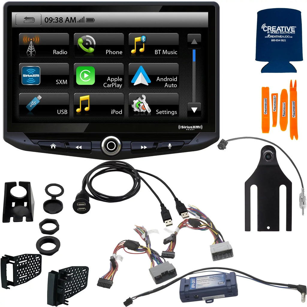Stinger Stereo System matching with Jeep Wrangler JK (2011-2018): 10-Inch Touchscreen Radio; Includes Dash Kit & Interface, With Back Up Camera