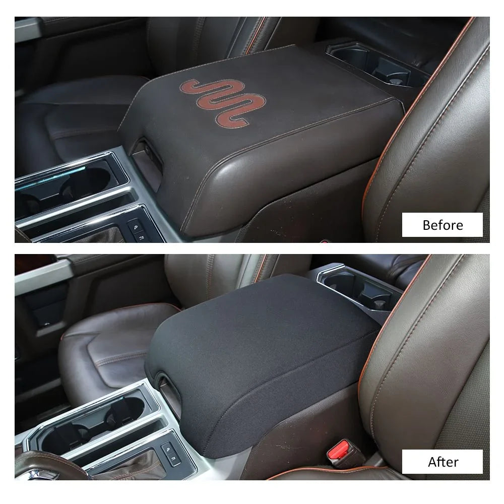 Teledu Center Console Armrest Box wrap Soft Pad F150 + Black Accessories