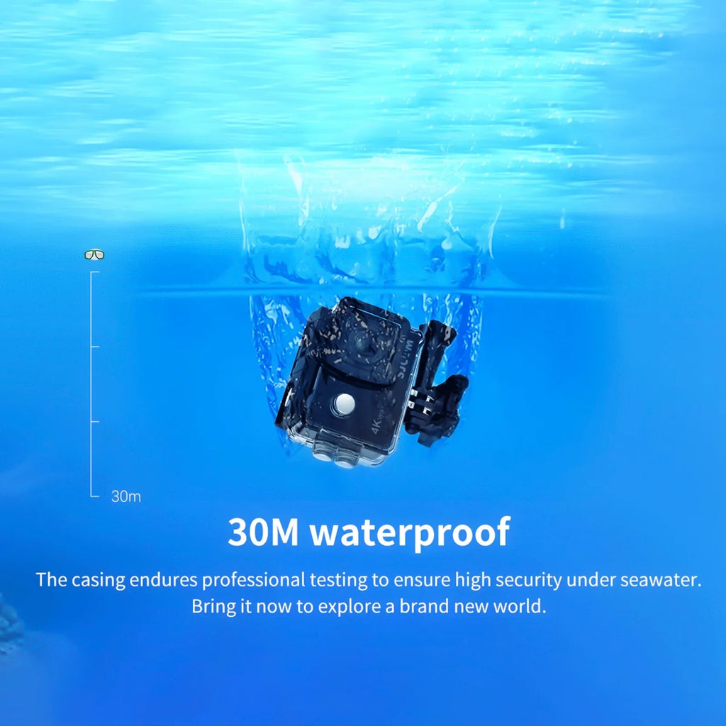 SJCAM Sports camera, Camera Case Sj4000air Camera 4k Camera Ips ScreenSj4000air 4k 30m Screen 16mp 2-inch Ips Waterproof Support Case Adapters 16mp 170wide Waterproof Case Adventures