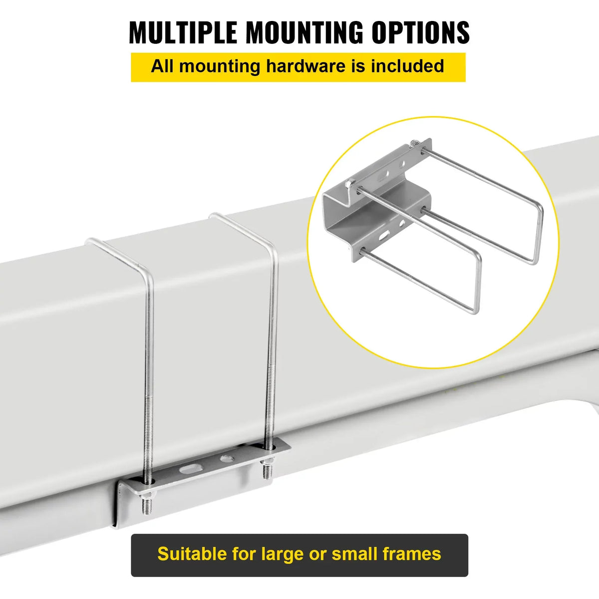 BENTISM vessel Trailer Guide-on, 60", One Pair Galvanized Steel Trailer Post Guide ons, with PVC Tube Covers, Complete Mounting Accessories Included, for Ski craft, Fishing craft or Sailboat Trailer