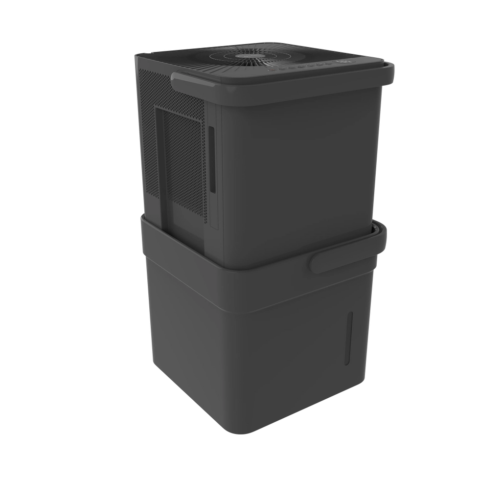 Ft., Gray. Midea 35-Pint Compact Cube Smart Dehumidifier, up to 3500 Sq