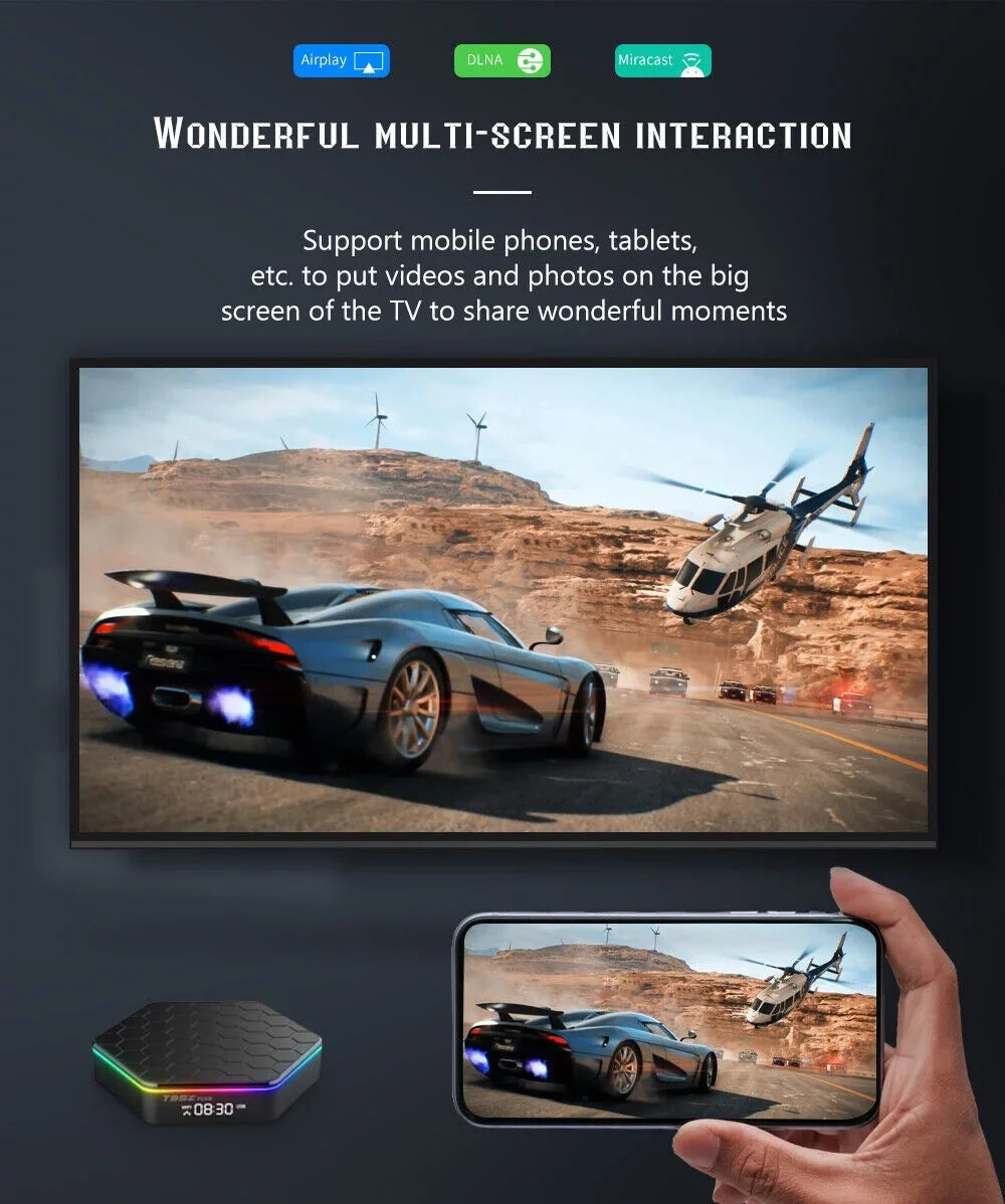 KingFurt   Quad Core 8K HD Video 64GB Memory 6K Stream Player 2023 T95Z Plus Smart Android 12.0 TV Box