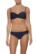 Helen Jon Women's Fold-Over Hipster Swimwear Bottoms Navy Size Medium