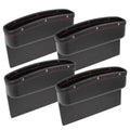 4pcs Black Red Car Seat Crevice Storage Driver Passenger Side Gap Box