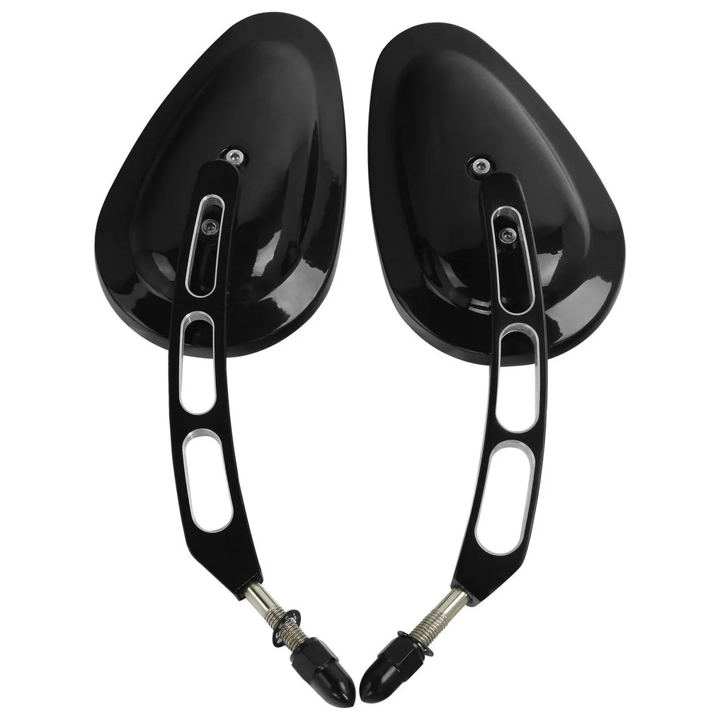 Teledu Black Rear View Mirrors Harley Softail Deluxe FLSTN Fits 2005-2017 Fits 2016 8mm