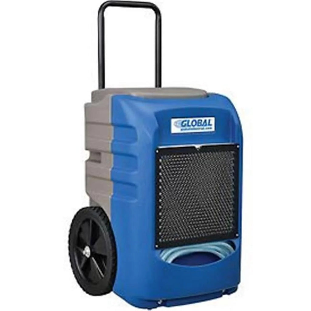 Global Industries  Dehumidifier Commercial Grade Refrigeration 145 Pints Day Dehumidification with liquid Pump - Blue