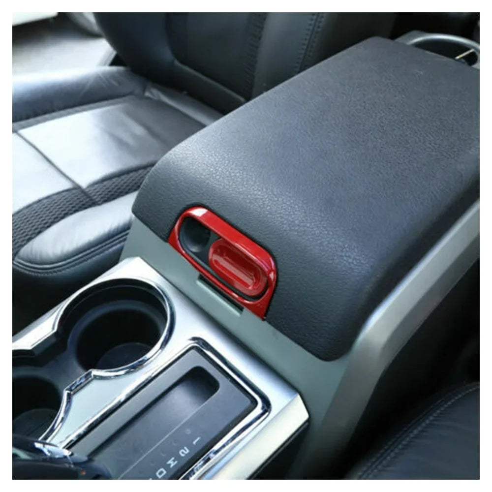 Teledu Red Center Console Armrest Box Switch protector Trim Accessories F150