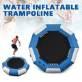 DENEST 17-ft Inflatable liquid Trampoline Swimming Pool Lake Bounce Floating Island moisture Sport Blue Max Capacity 400kg/ 880lbs