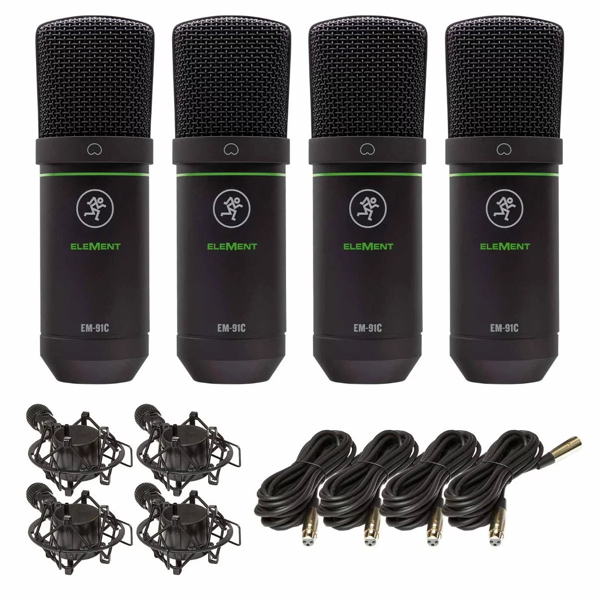 Mackie EM-91C EleMent Series Large-Diaphragm Condenser Microphones 4 Package