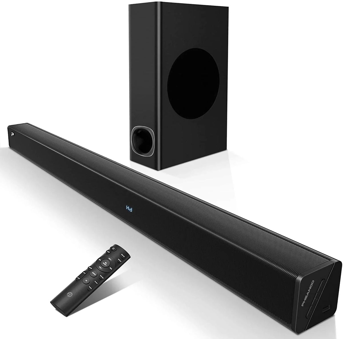 Sound Bar with Subwoofer, TV 2.1 CH Soundbar, Superior Surround Sound System, Works with 4K & HD & Smart TV,Bluetooth 5.0 Enabled (Model: P27, 120W)