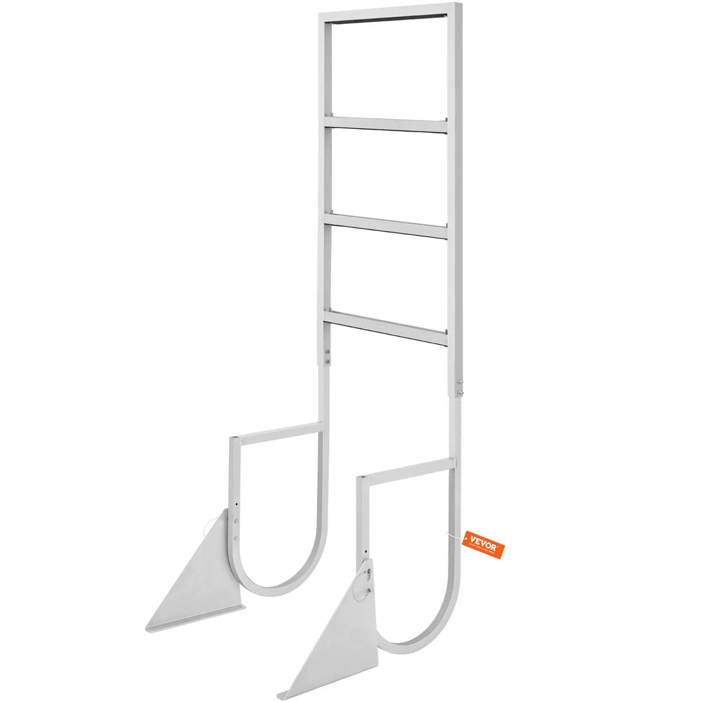 VEVOR Dock Ladder, Flip-Up 4-Step Aluminum Alloy Pontoon vessel Ladder for Ship, Lake, Pool