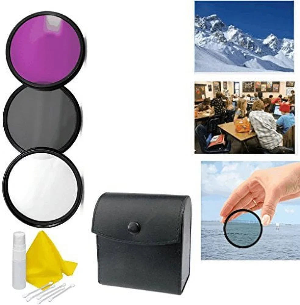 Alpha A6000 Appropriate 3-Piece Multiple Coated Filter Kit 49mm + 3pc Cleaning Kit