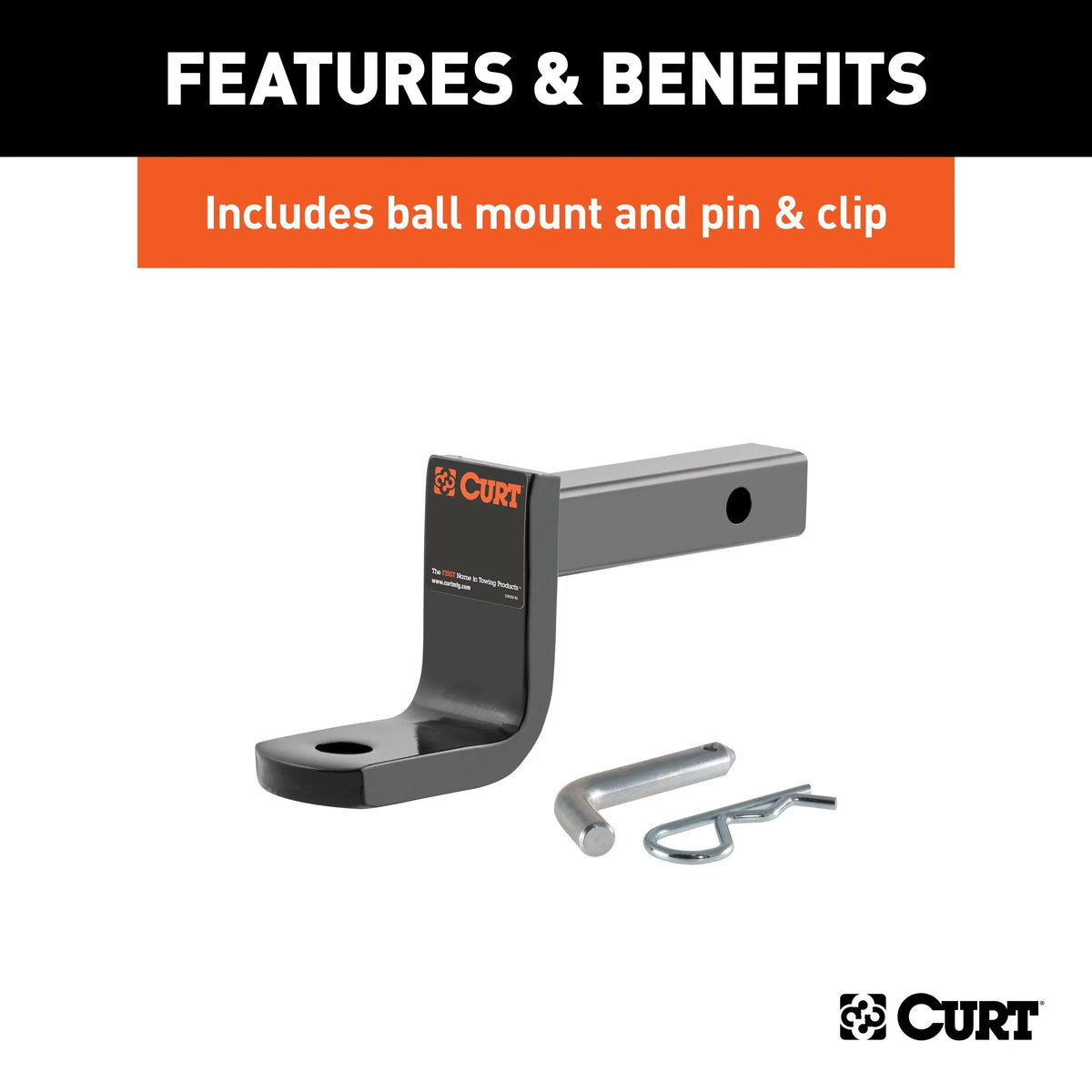 CURT 114333 Class 1 Trailer Hitch with Ball Mount, 1-1/4-Inch Receiver, appropriate with Select Chevrolet Spark