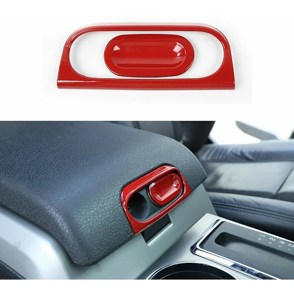 Teledu Red Center Console Armrest Box Switch protector Trim Accessories F150