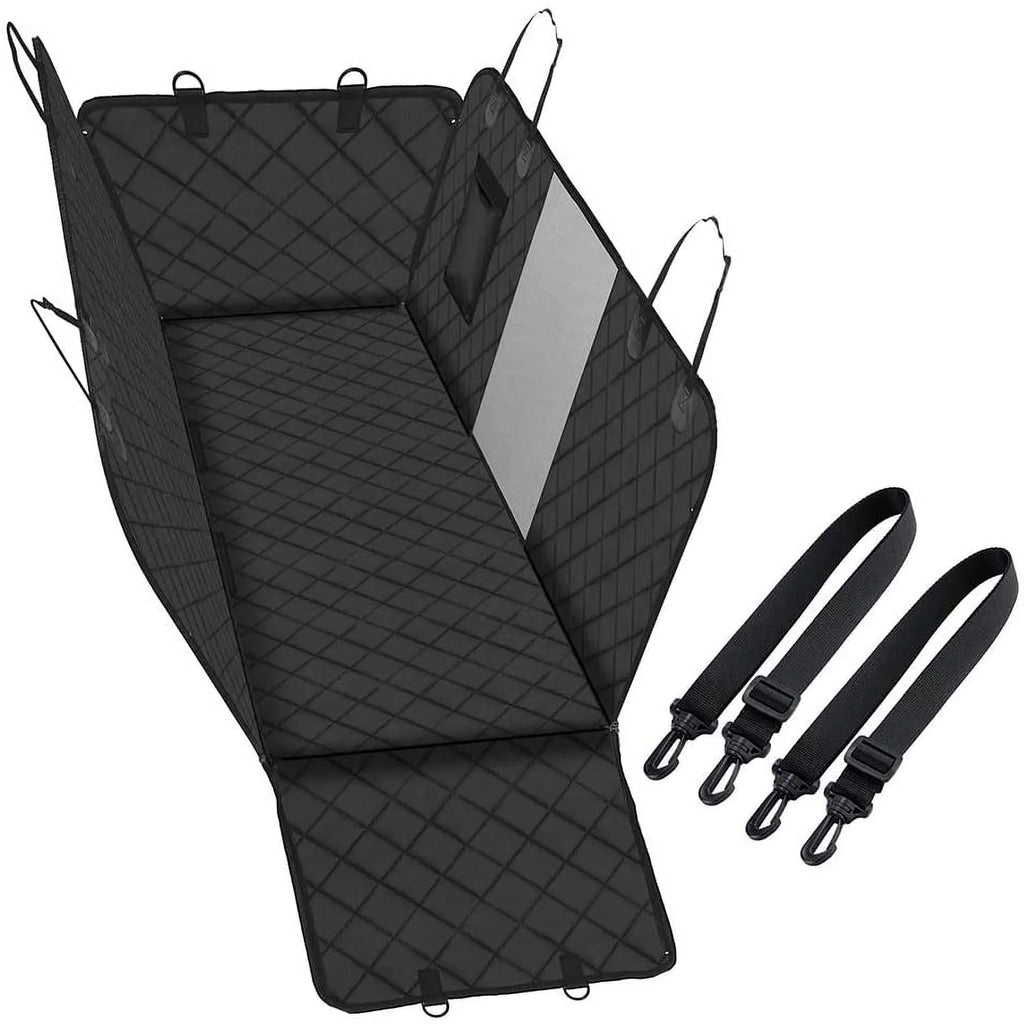 Dog Car Seat Covers with Mesh Window, Waterproof Dog wrap Back Seat, Scratchproof Dog Car Hammock Dogs Protection wrap for Cars SUVs & Trucks